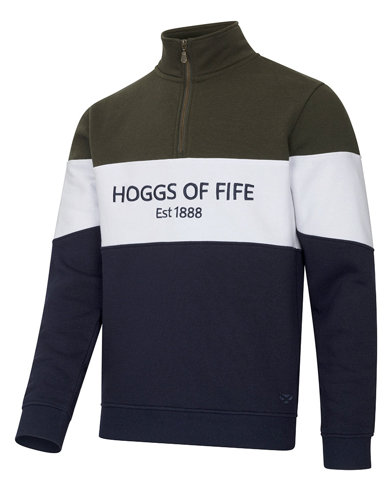 Hoggs of Fife Dumfries 1888 1/4 Zip Sweatshirt - Forest green
