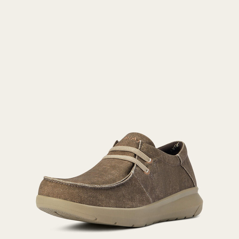 Ariat Hilo Mens Casual Shoe   - Brown Canvas