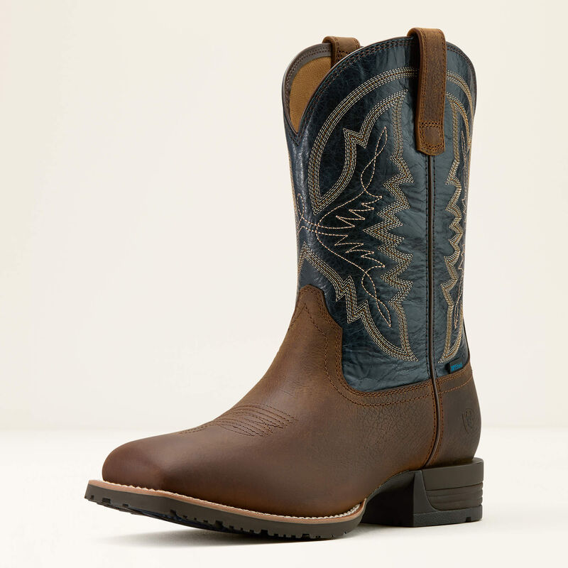 Ariat Hybrid Ranchwork H20 Mens Western Boot - Tavern Taupe/Dark Denim