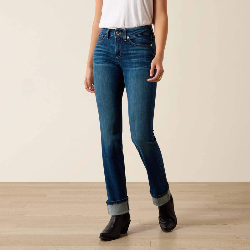 REAL Perfect Rise Abby Straight Leg Ladies Jeans - Mackenzie