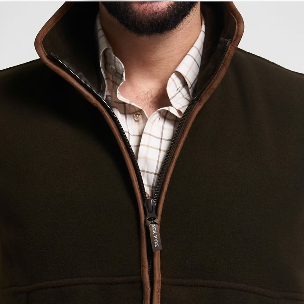 Jack Pyke Mens Country Fleece Gilet - Dark Olive