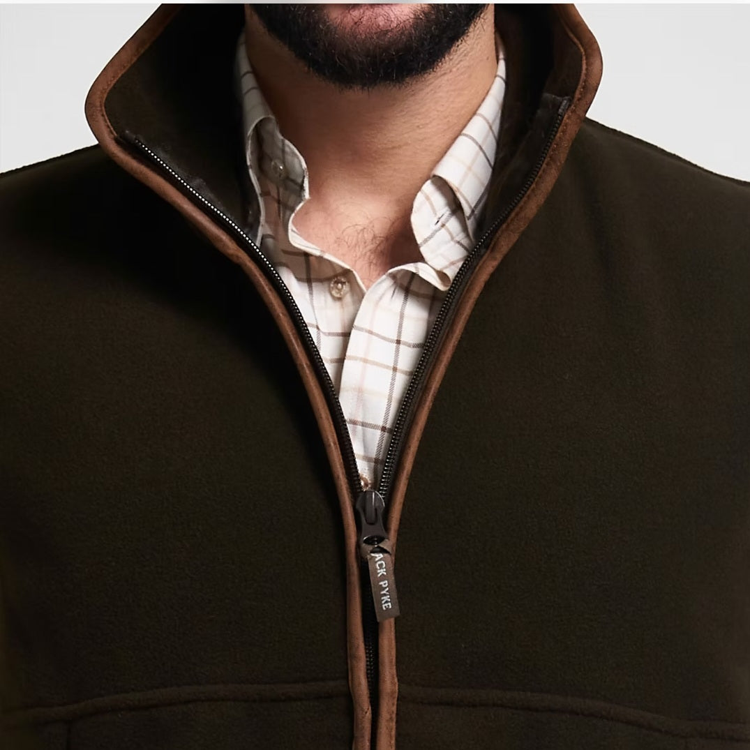 Jack Pyke Mens Country Fleece Gilet - Dark Olive