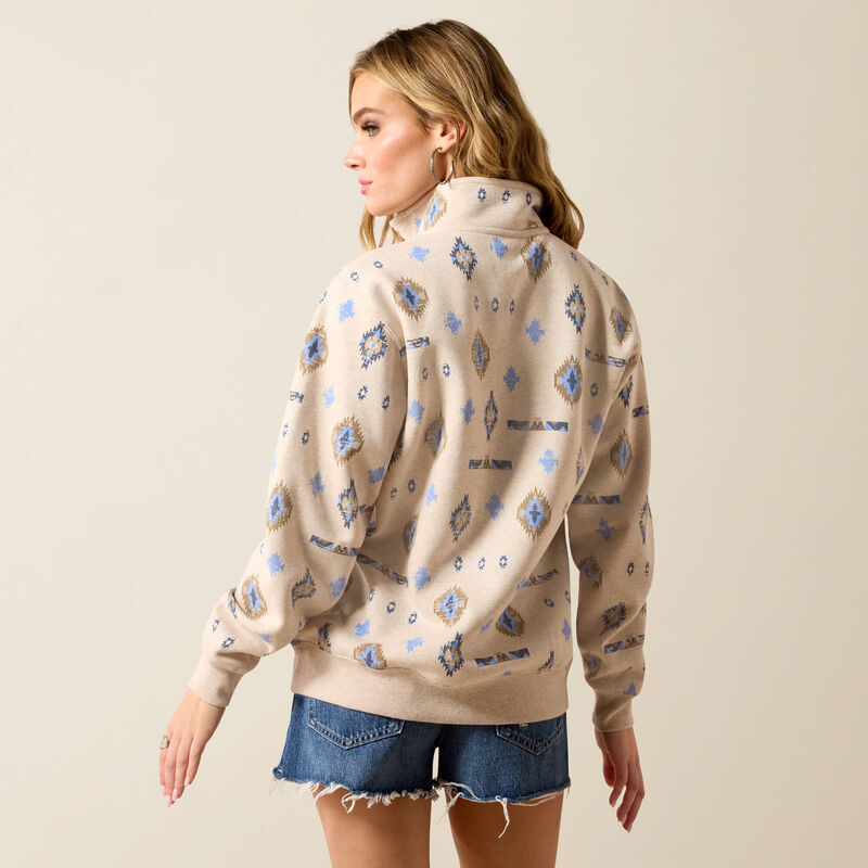 Ariat Ladies Sapphire 1/2 Zip - Oatmeal Heather