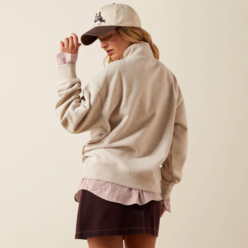 Running Wild 1/2 Zip Jumper - Oatmeal