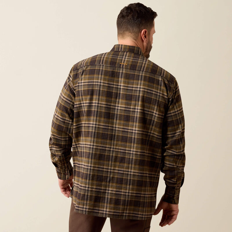 Ariat Mens Rebar Durastretch Work Shirt - Earth