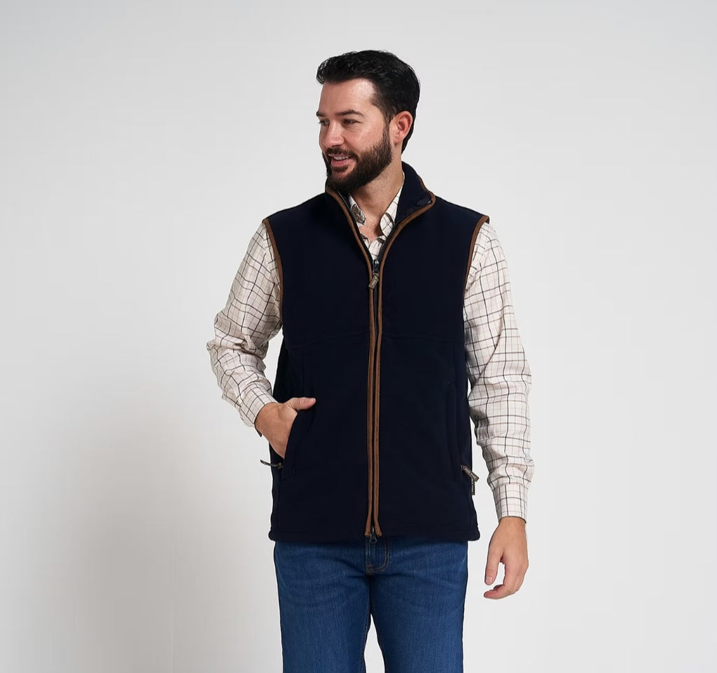 Jack Pyke Mens Country Fleece Gilet - Navy