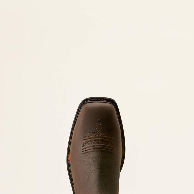 Ariat Groundrancher Wide Square Toe Steel Toe Boot - Dark Brown