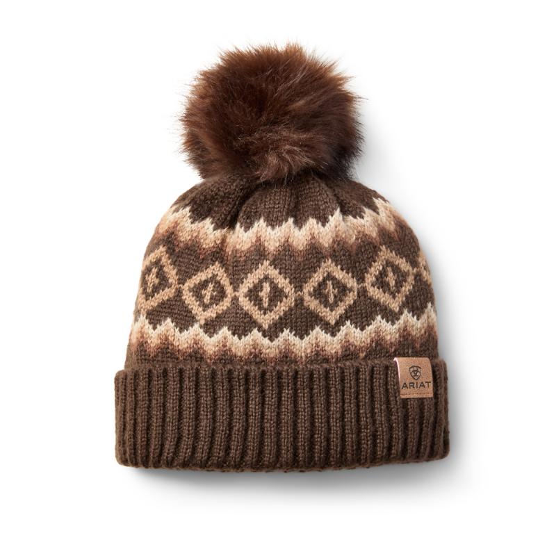 Ariat Ladies Bristol Beanie - Chocolate Brown