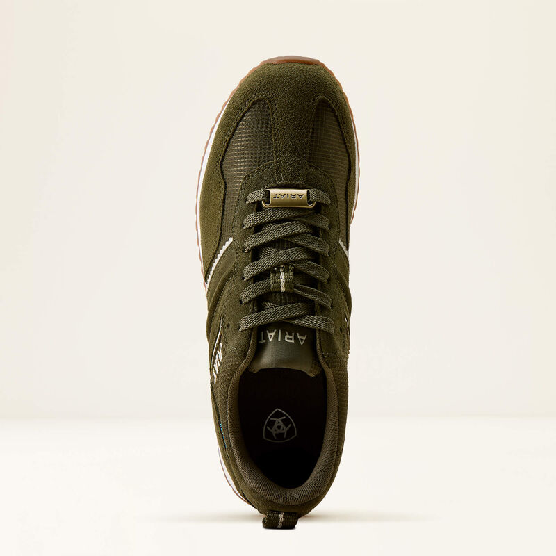 Ariat Ladies Ranch Runner Waterproof Trainer - Olive Night