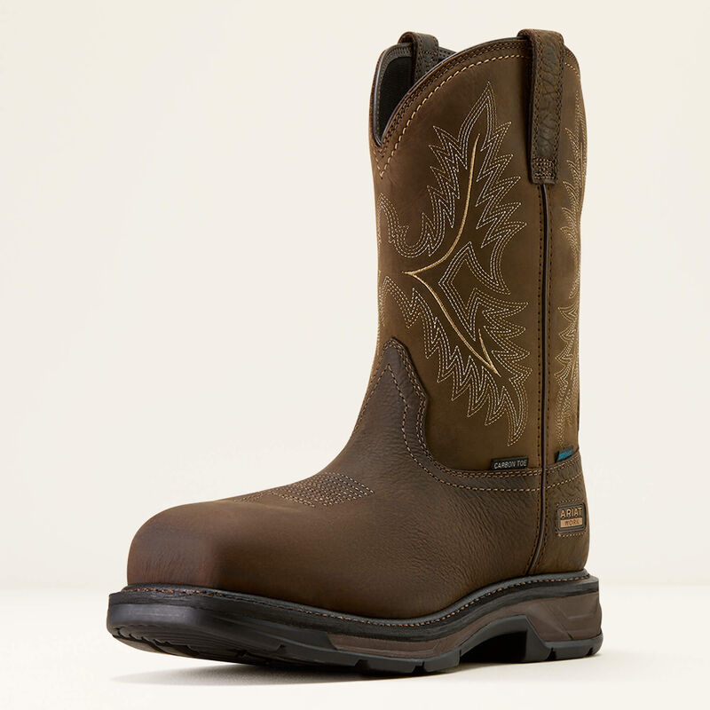 Ariat Workhog Safety H20 Carbon Toe Western Toe - Mocha