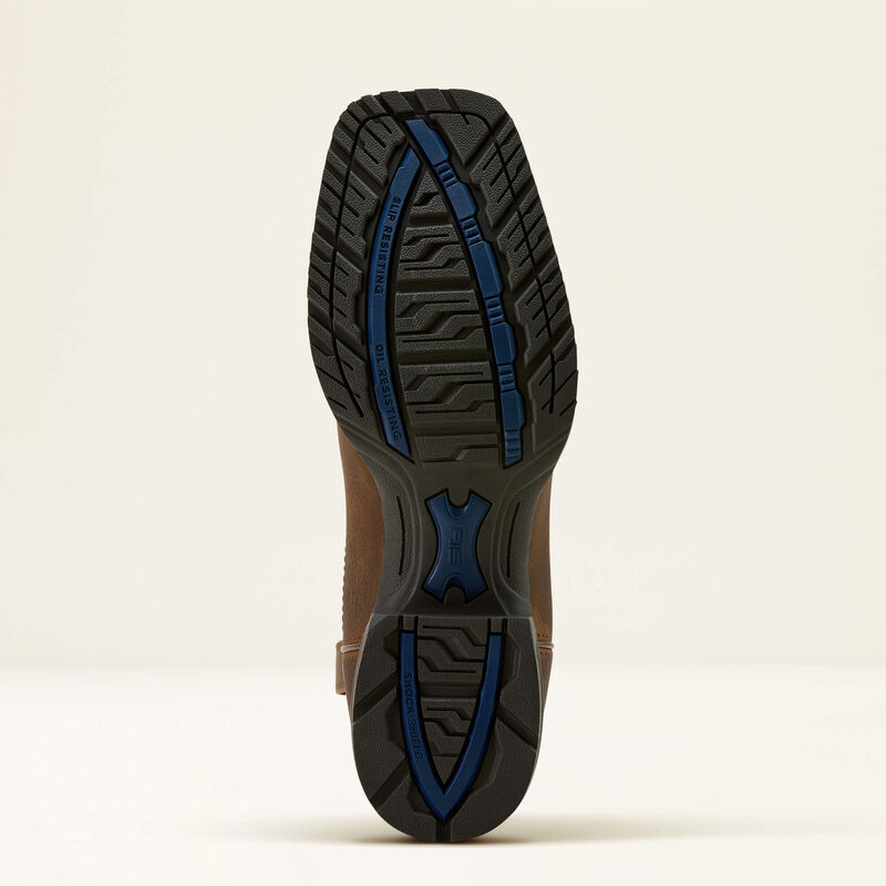 Ariat Hybrid Ranchwork H20 Mens Western Boot - Tavern Taupe/Dark Denim