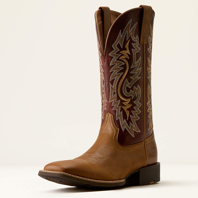 Ariat Sport Colter Wide SQ Toe Mens Western Boot - Sorrell Crunch/Roasted Chestnut