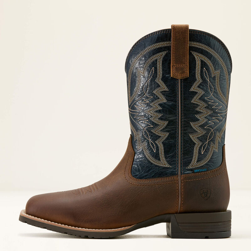 Ariat Hybrid Ranchwork H20 Mens Western Boot - Tavern Taupe/Dark Denim
