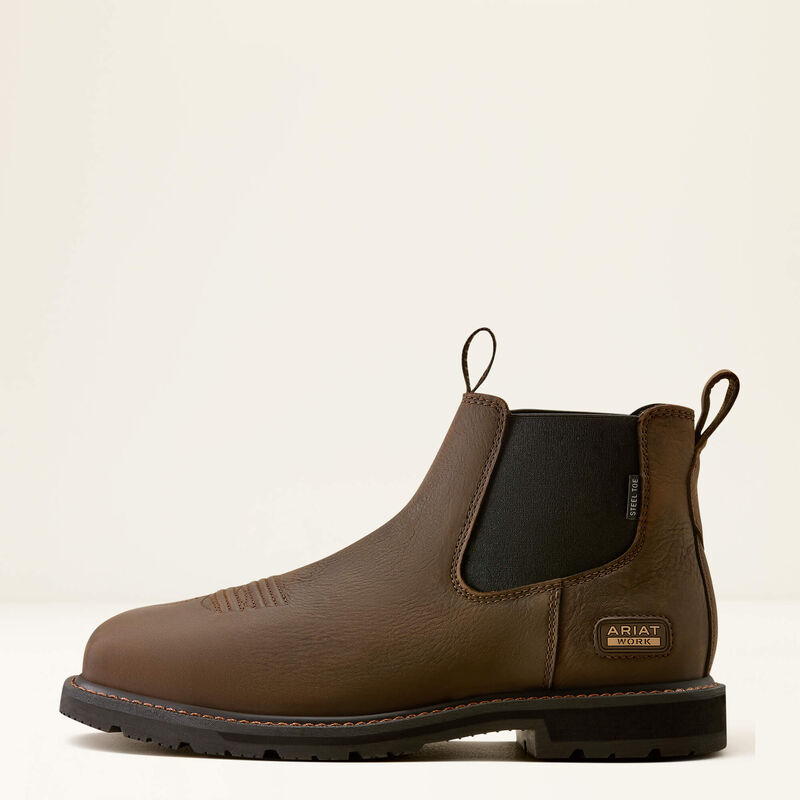 Ariat Groundrancher Wide Square Toe Steel Toe Boot - Dark Brown
