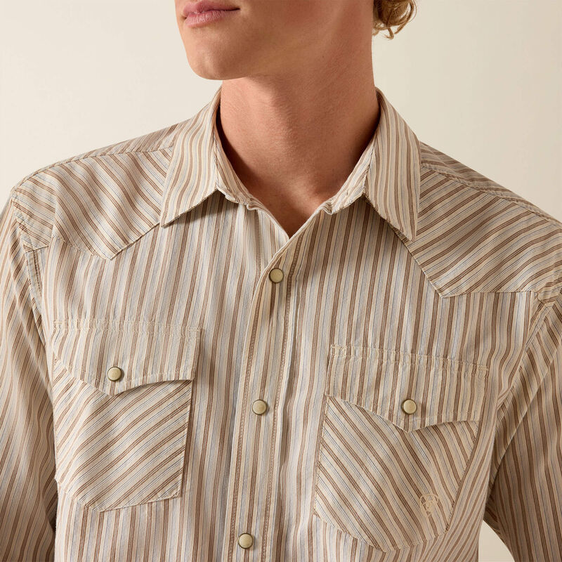 Ariat Retro Hesper Mens Snap Shirt - Sandshell Stripe