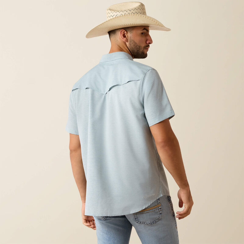 Ariat VentTEK Western Mens Snap Shirt - Blue Heather