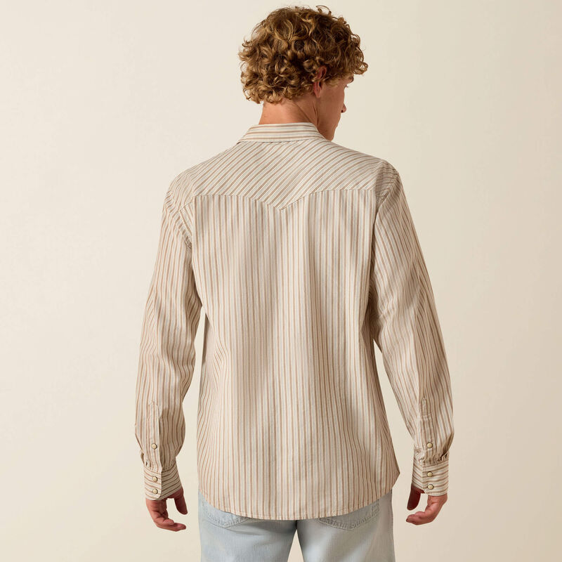 Ariat Retro Hesper Mens Snap Shirt - Sandshell Stripe