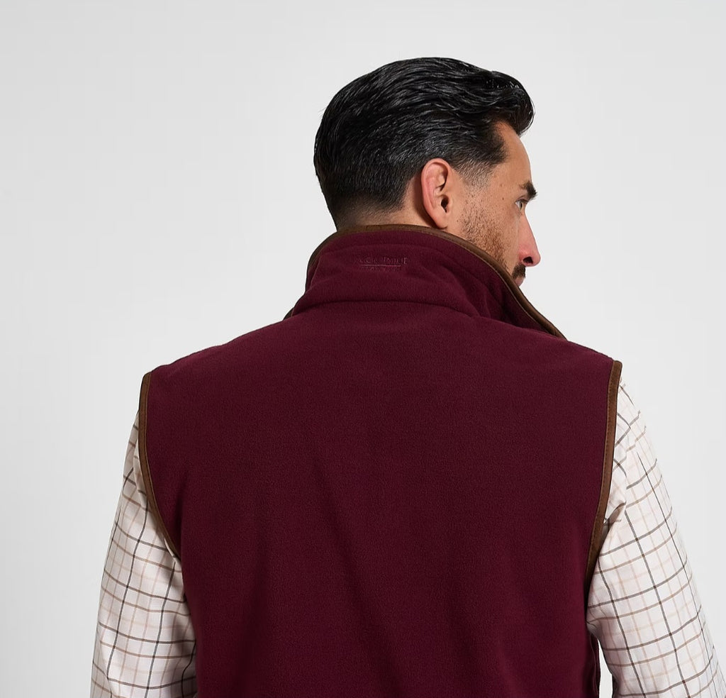 Jack Pyke Mens Country Fleece Gilet - Burgundy