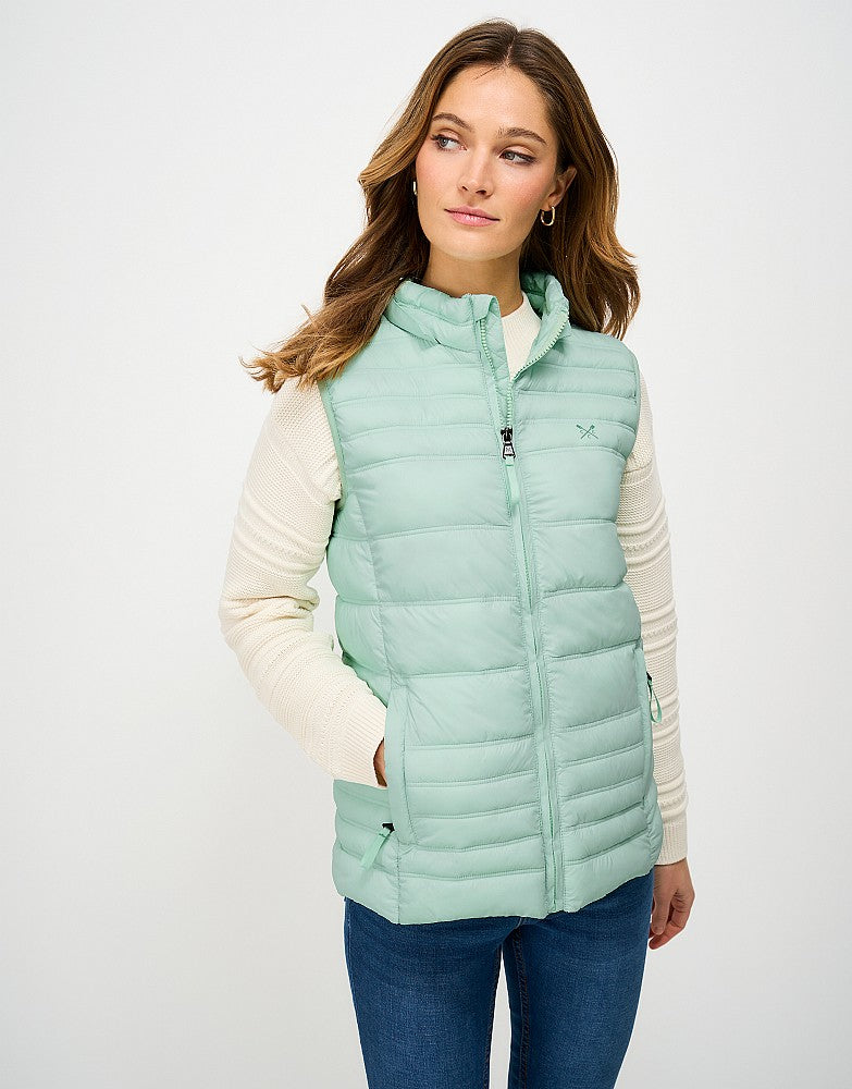 Crew Lightweight Padded Ladies Gilet - Dusty Aqua