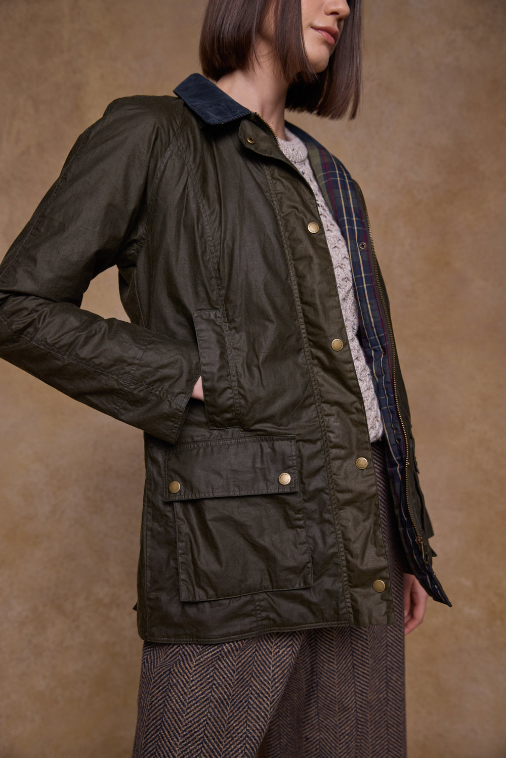 Jack Murphy Claire Wax Jacket - Hunting Green