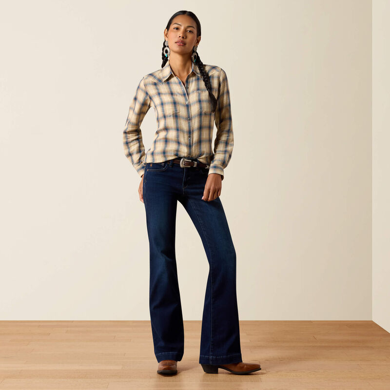 Ariat Ladies Billie Jean Western Shirt - Horzion Plaid