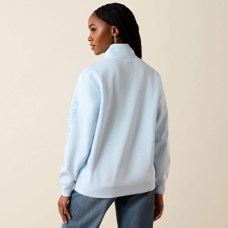 Ariat Ladies Foundation Logo 1/2 Zip - Nantucket Breeze