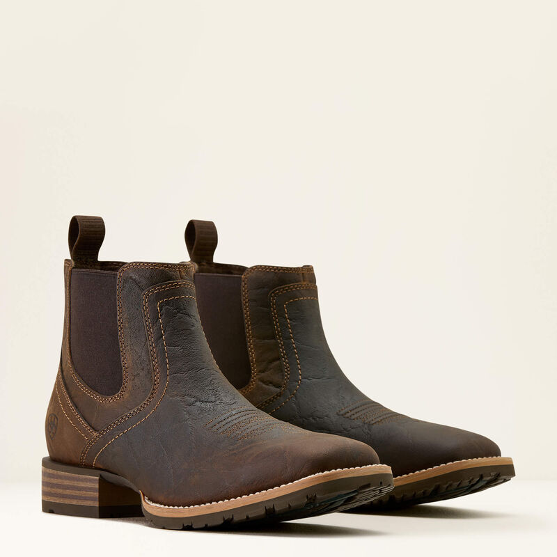 Ariat Hybrid Low Boy Wide Sq Toe Mens Western Boot - Elephant Print