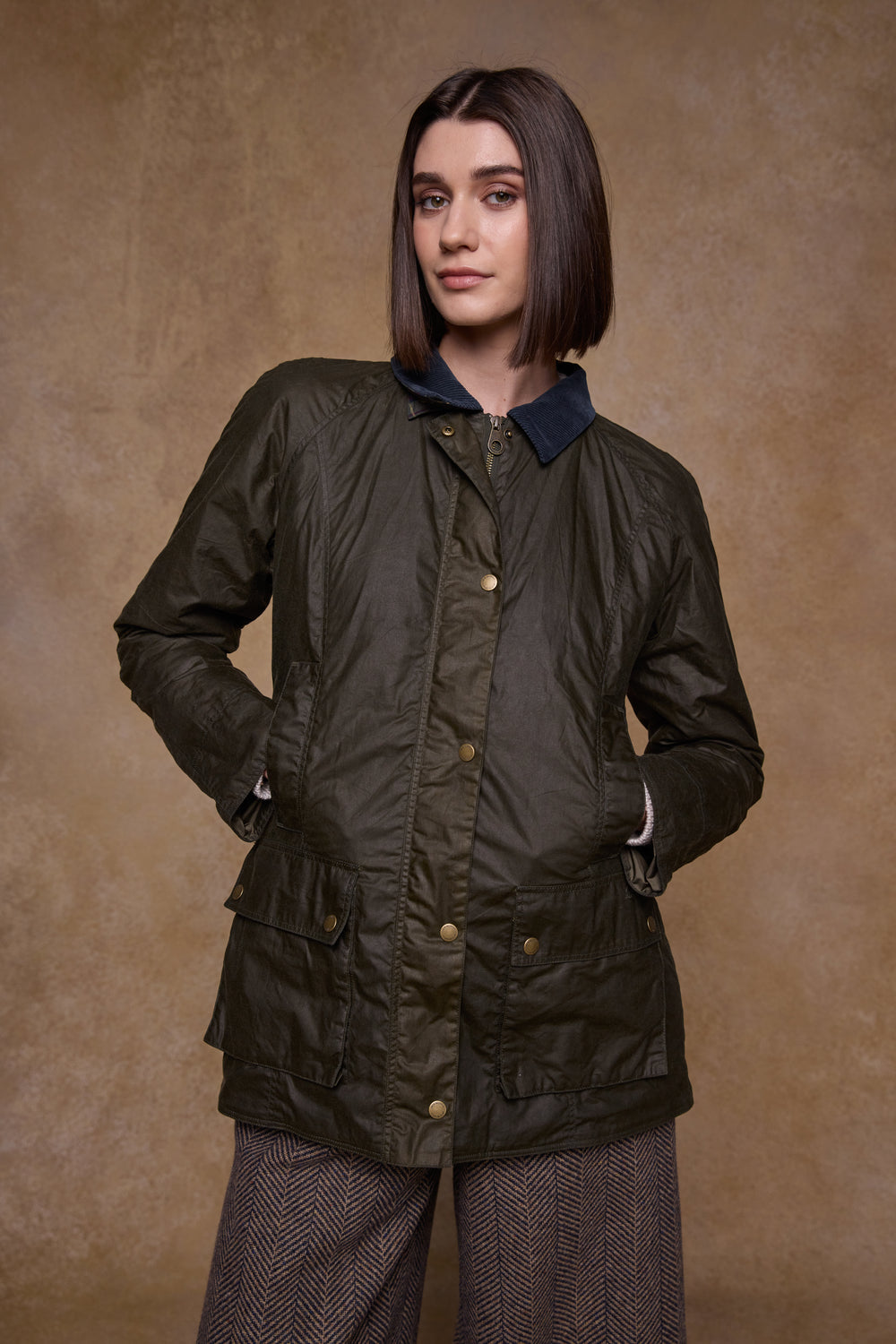 Jack Murphy Claire Wax Jacket - Hunting Green