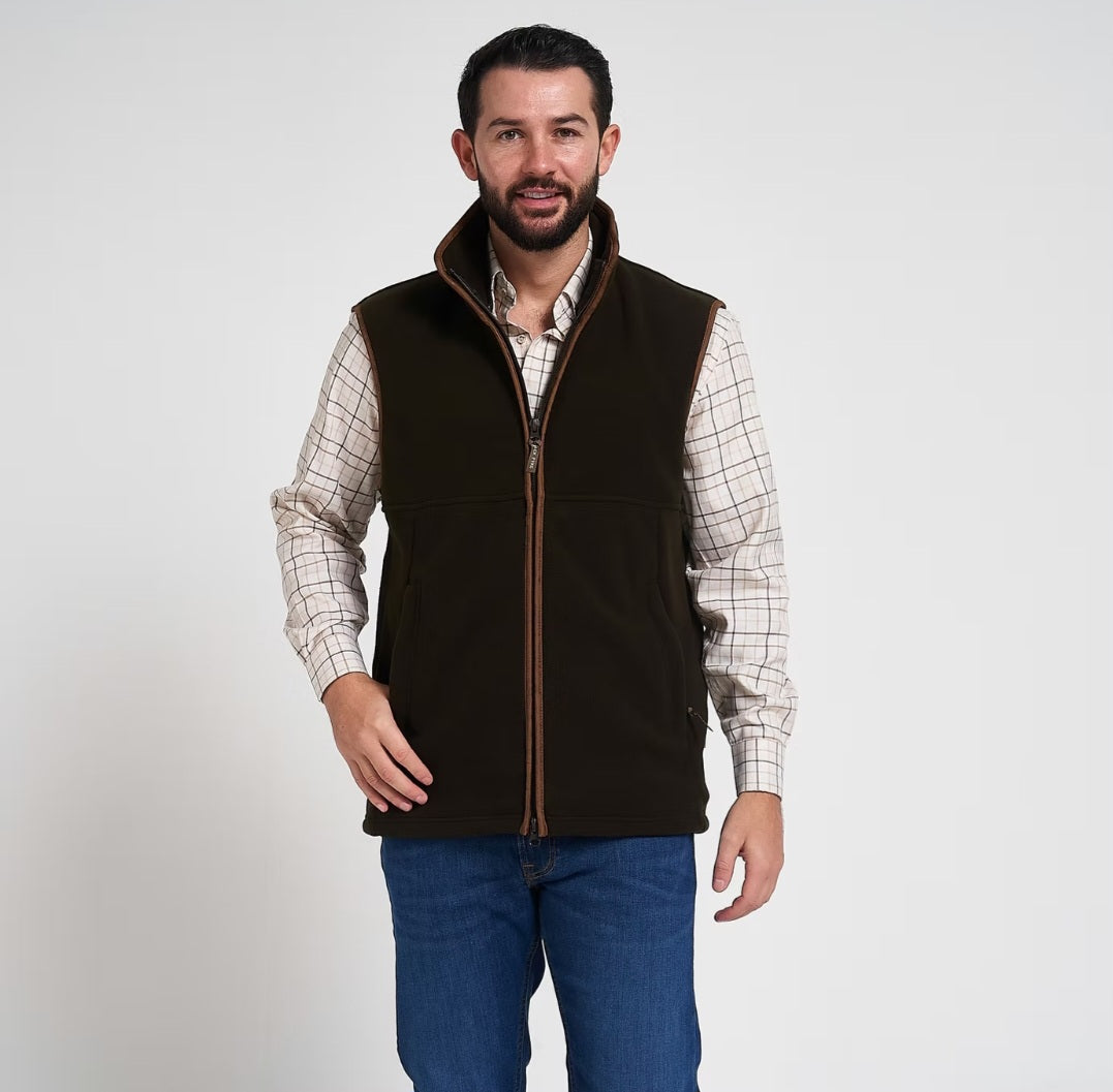Jack Pyke Mens Country Fleece Gilet - Dark Olive
