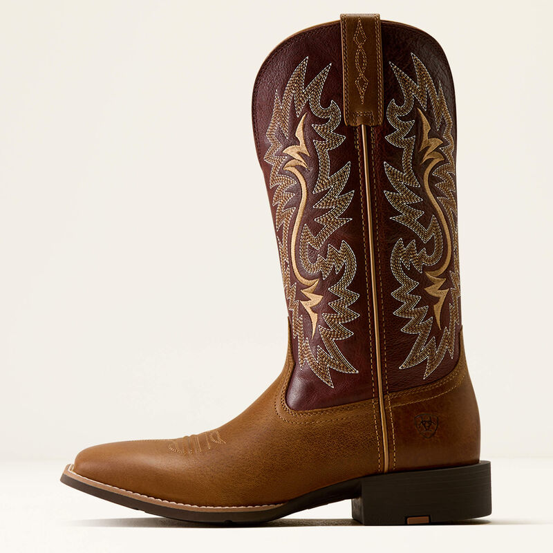 Ariat Sport Colter Wide SQ Toe Mens Western Boot - Sorrell Crunch/Roasted Chestnut