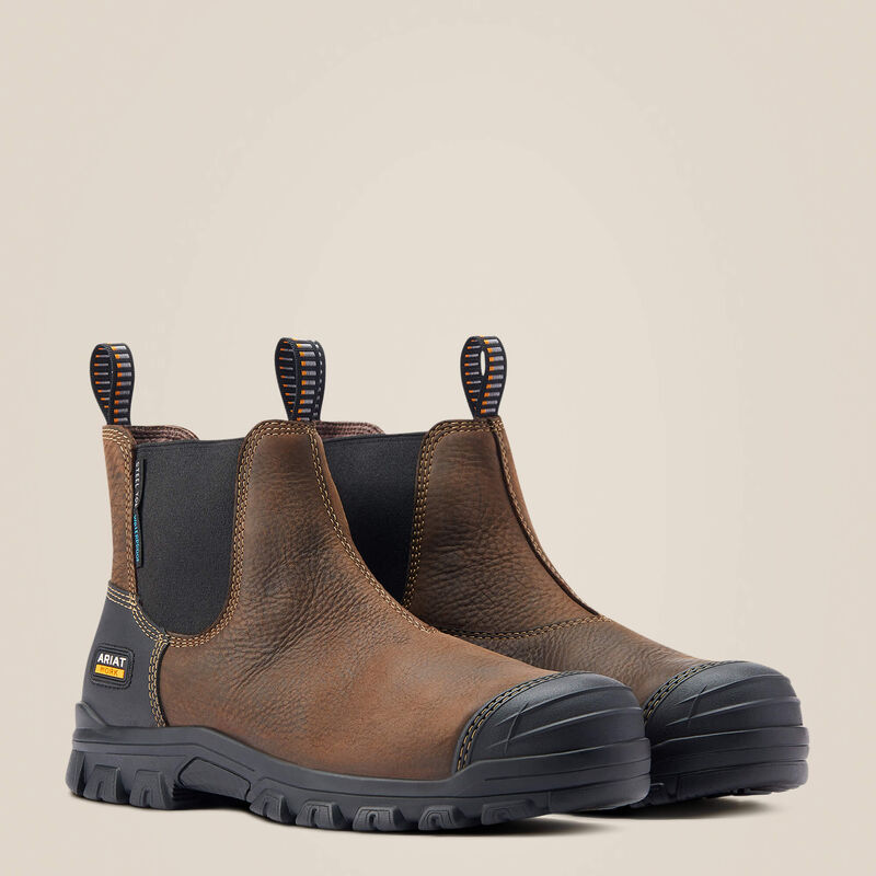 Ariat Treadfast Chelsea H20 Steel Toe Boot - Dark Brown