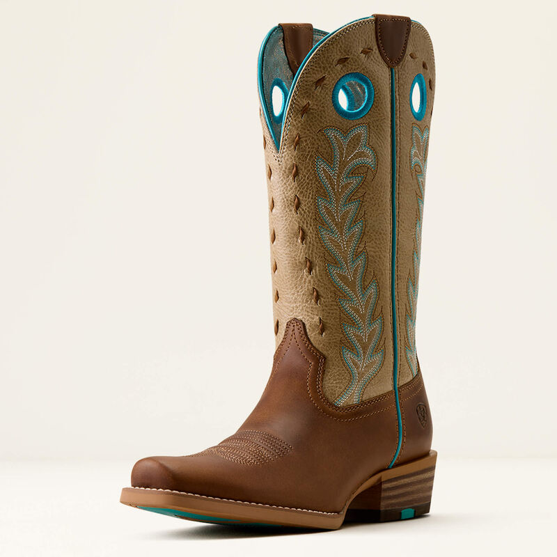 Ariat Lucera Narrow Cutter Toe Ladies Western Boot - Wheat Brown