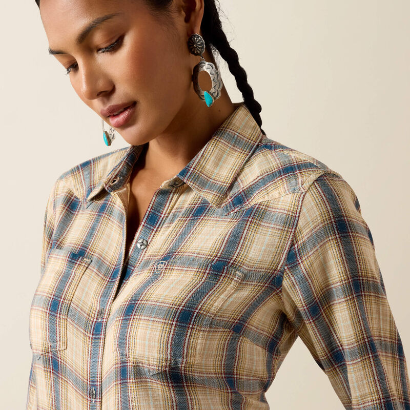 Ariat Ladies Billie Jean Western Shirt - Horzion Plaid