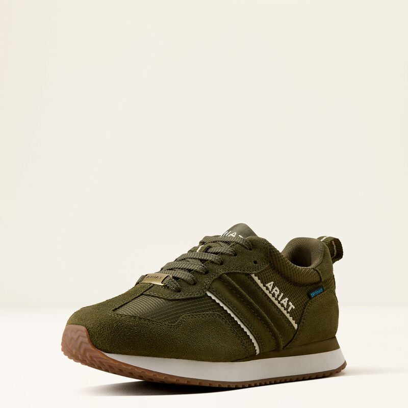 Ariat Ladies Ranch Runner Waterproof Trainer - Olive Night