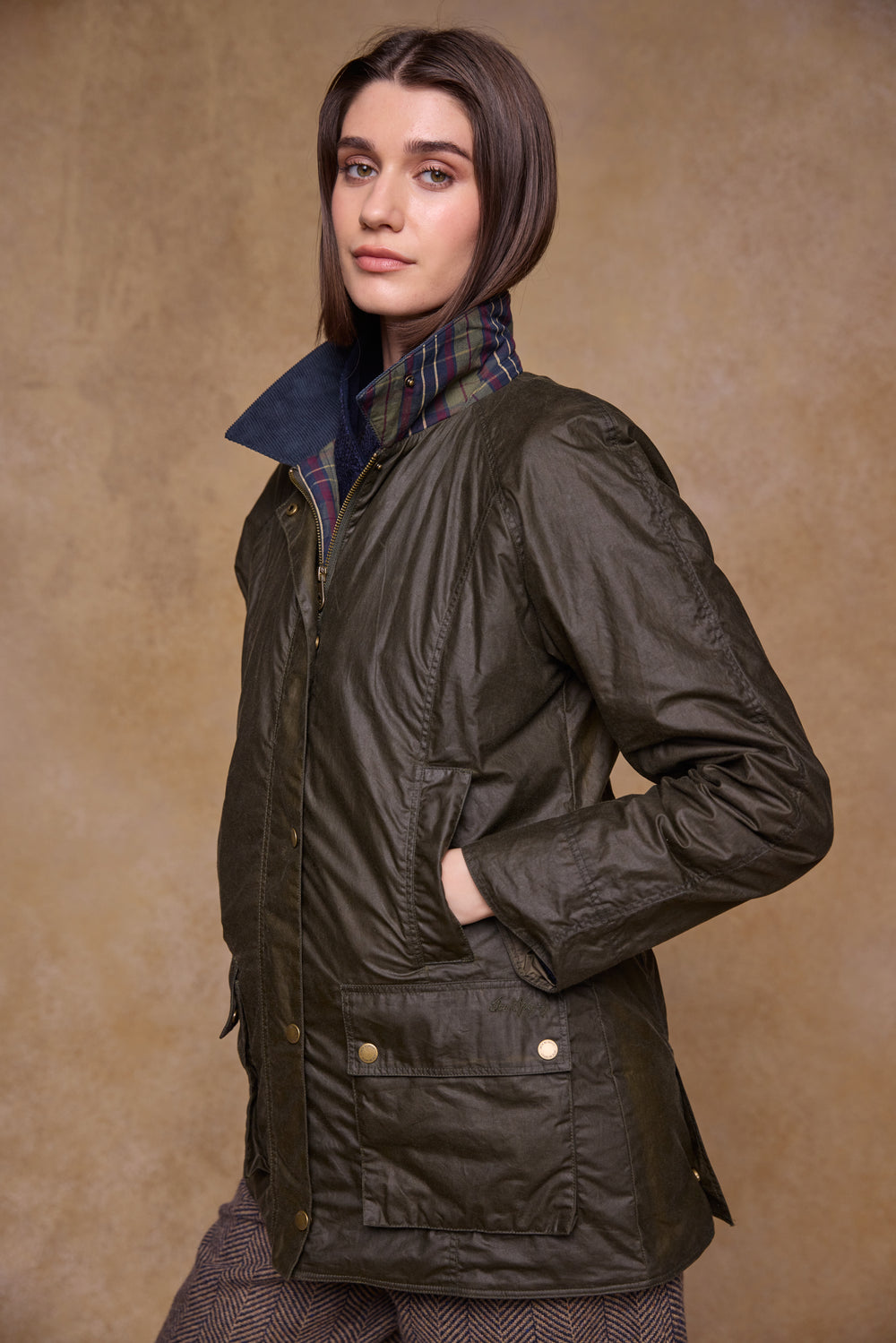Jack Murphy Claire Wax Jacket - Hunting Green