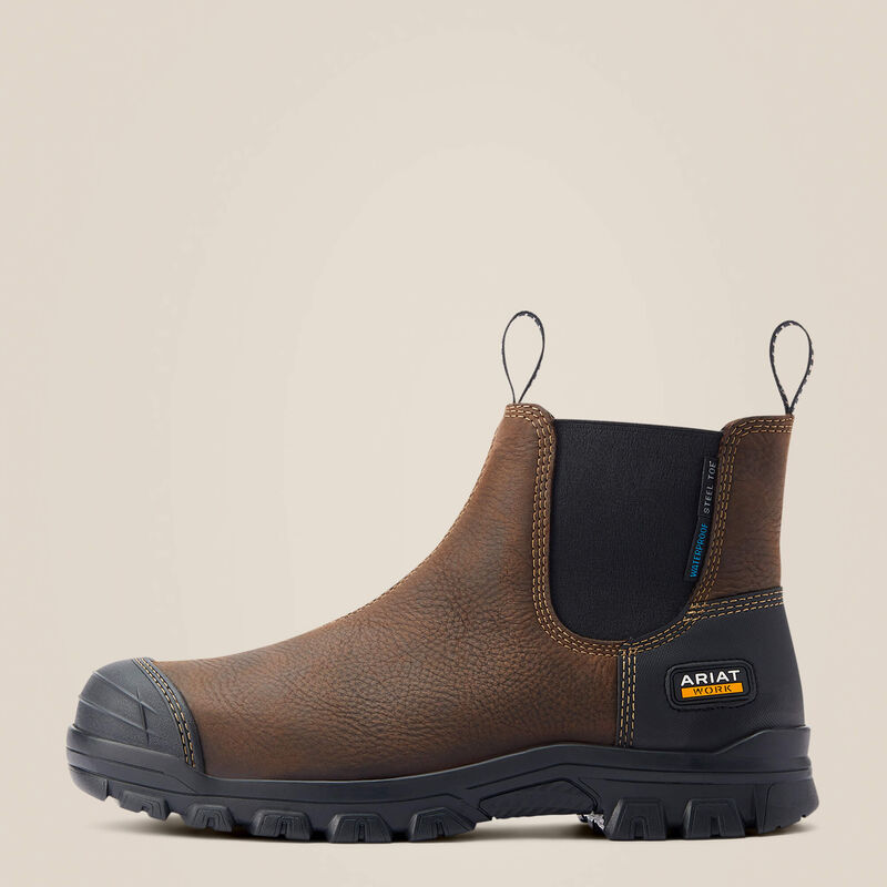 Ariat Treadfast Chelsea H20 Steel Toe Boot - Dark Brown