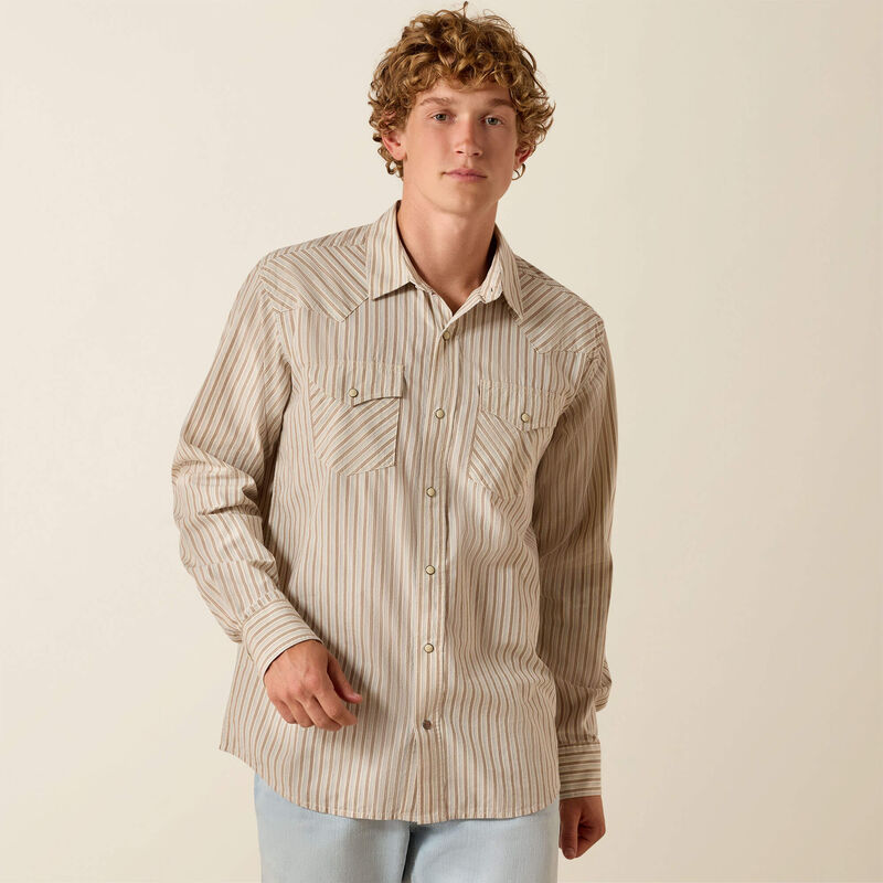 Ariat Retro Hesper Mens Snap Shirt - Sandshell Stripe