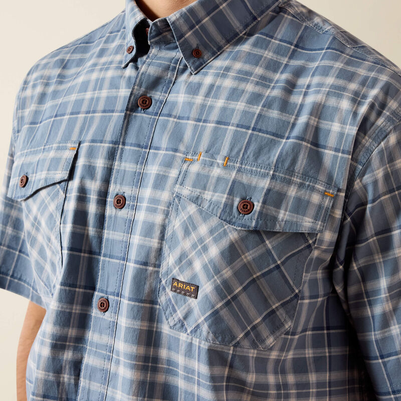 Ariat Rebar Made Tough Durastretch Mens Work Shirt - Dark Denim