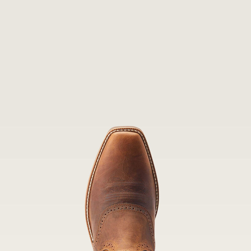 Ariat Hybrid Roughstock Sq Toe Mens Western Boot - Sorrell Crunch