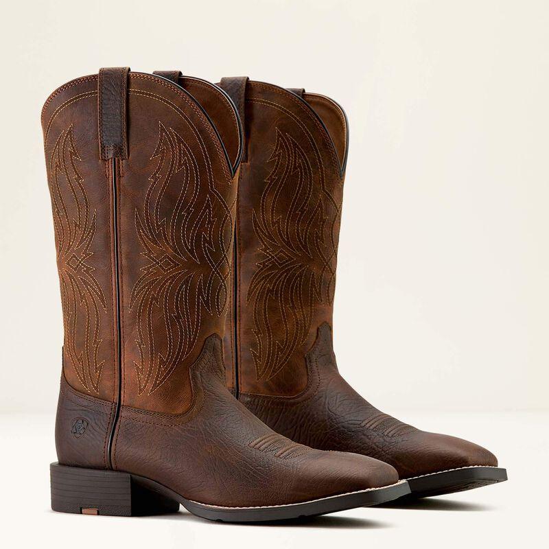 Ariat Sport Rustler Wide Sq Toe Mens Western Boot