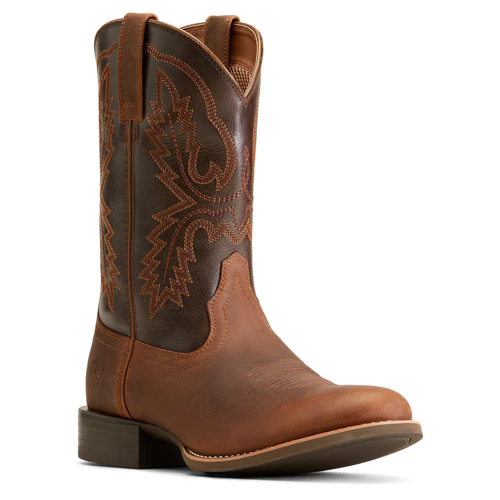 Ariat Sport Stratten Mens Western Boot - Sorrell Crunch